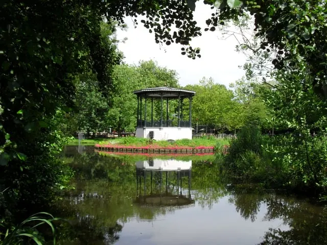 Vondelpark bandstand among trees