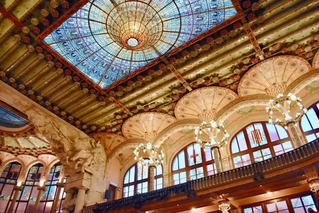 The Palau de la Música's stained-glass skylight