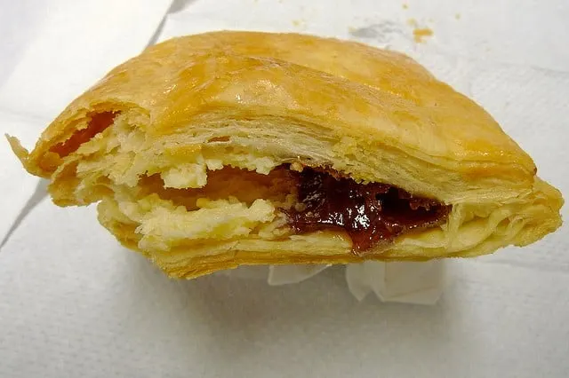 Pastelitos with a cortadito.